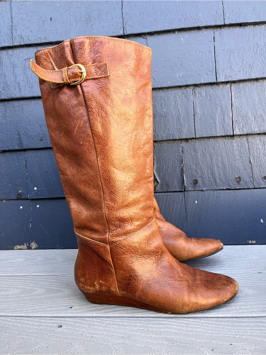 Steve Madden Shoes - Steve Madden Genuine Tall Leather Boots - Brown
